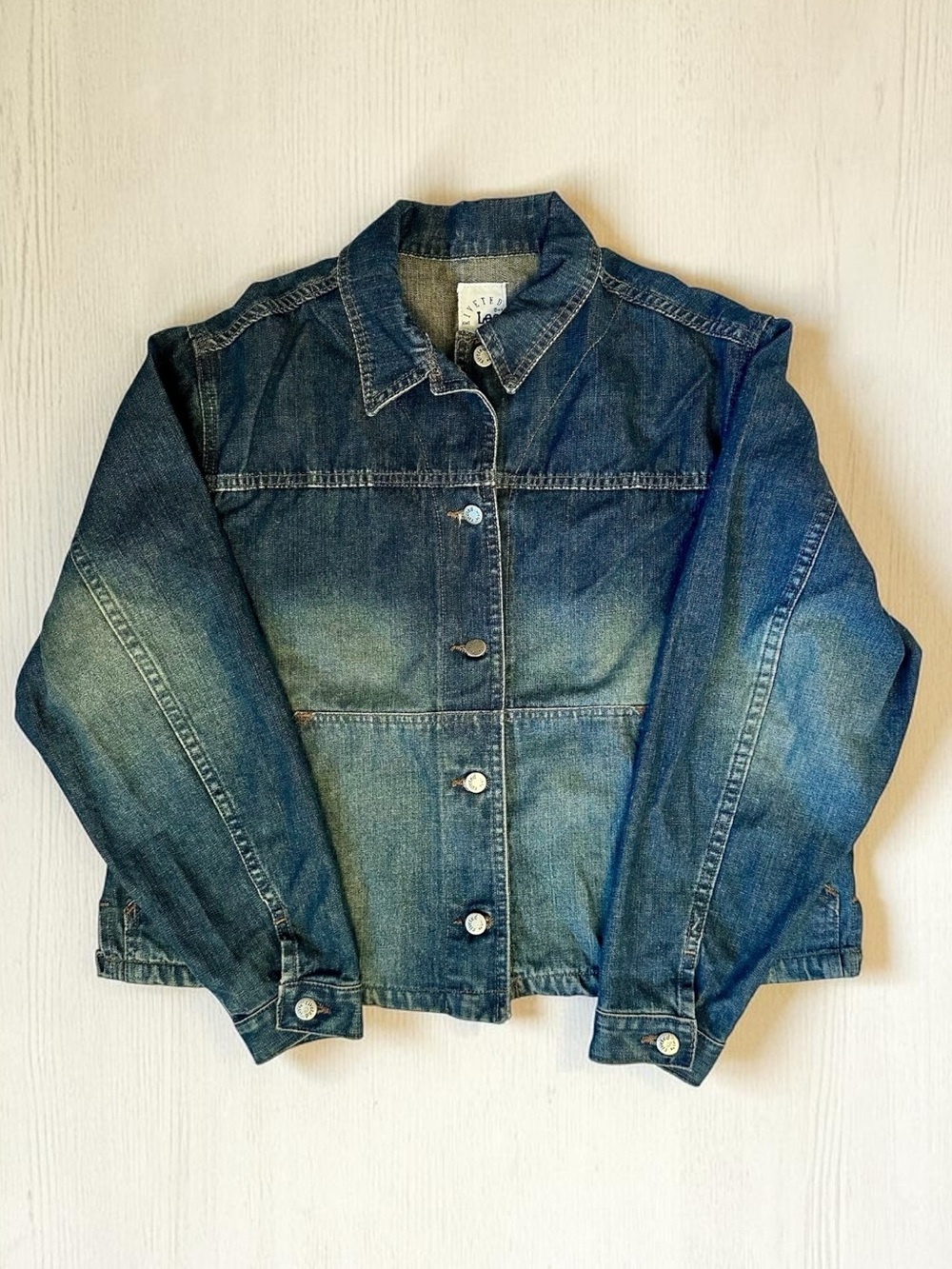 Lee Denim Jacket in Dark Blue Wash With Subtle Fading Size XL